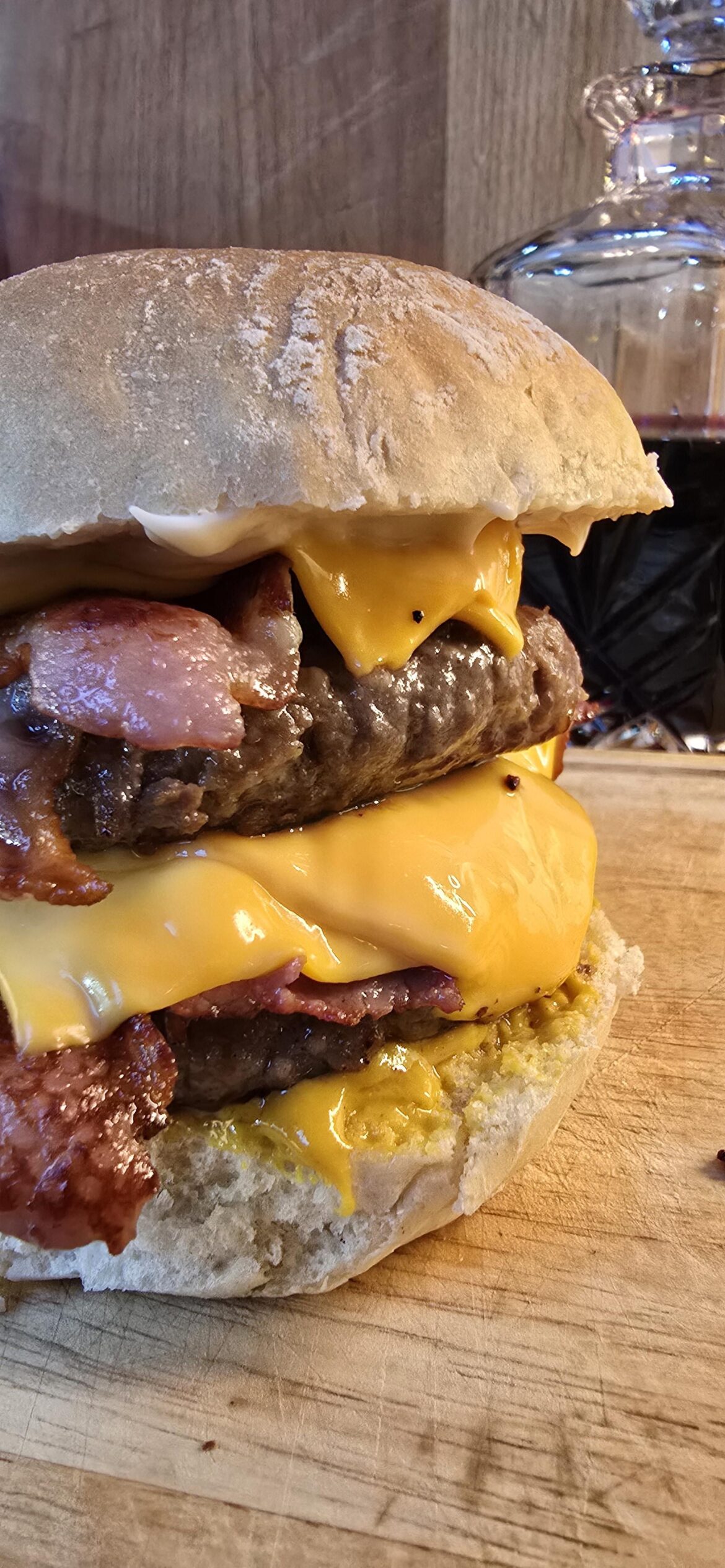 Feeling sad. Made cheeseburger. Better now