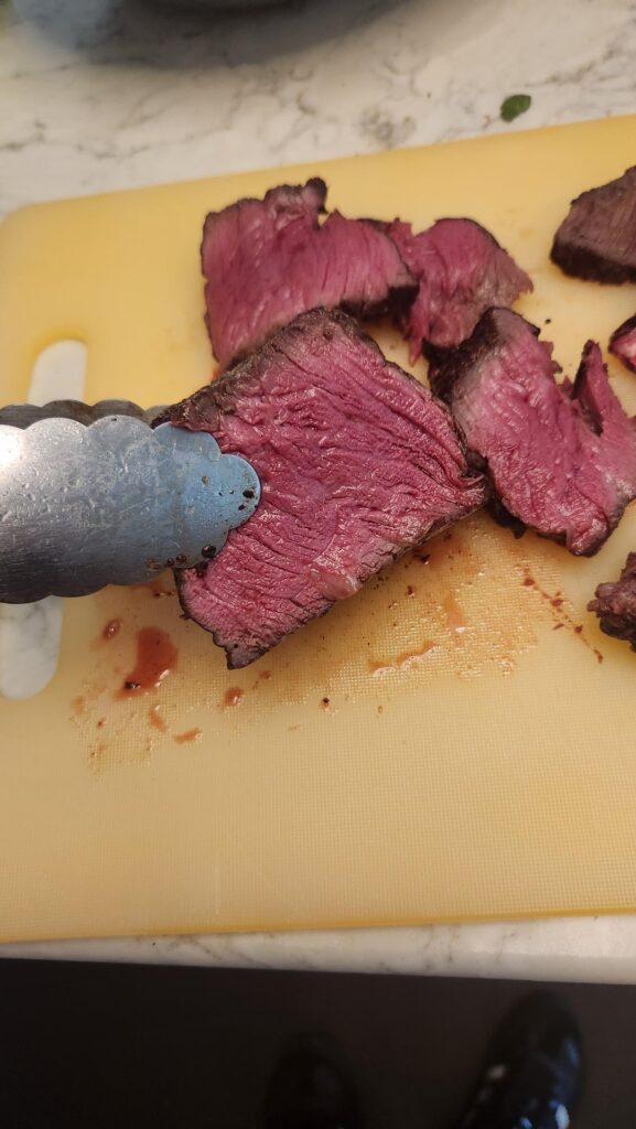 Filet for a steak salad