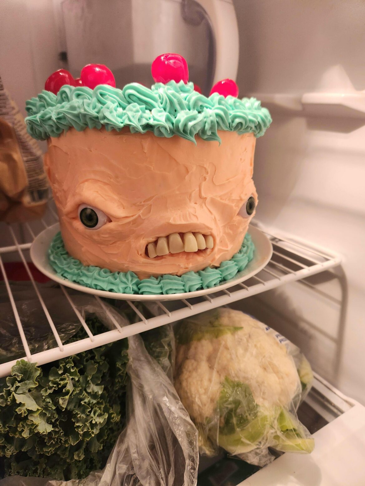 Found this weird cake inside our fridge..lol