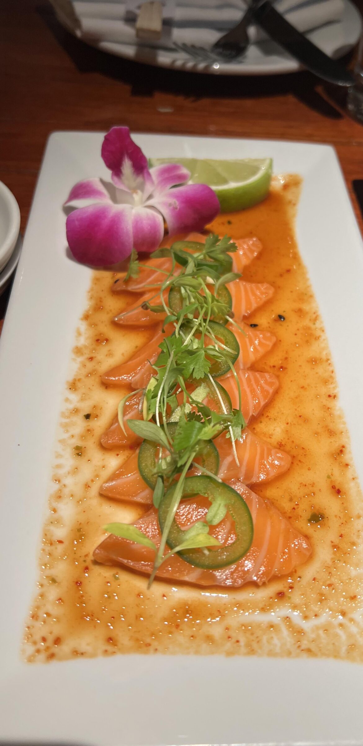 Salmon sashimi
