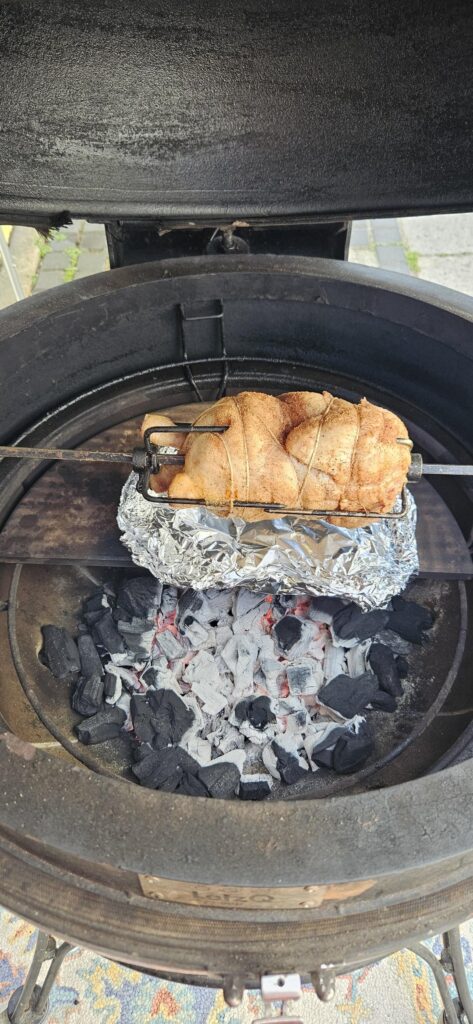 Kamado Rottiserie Chicken