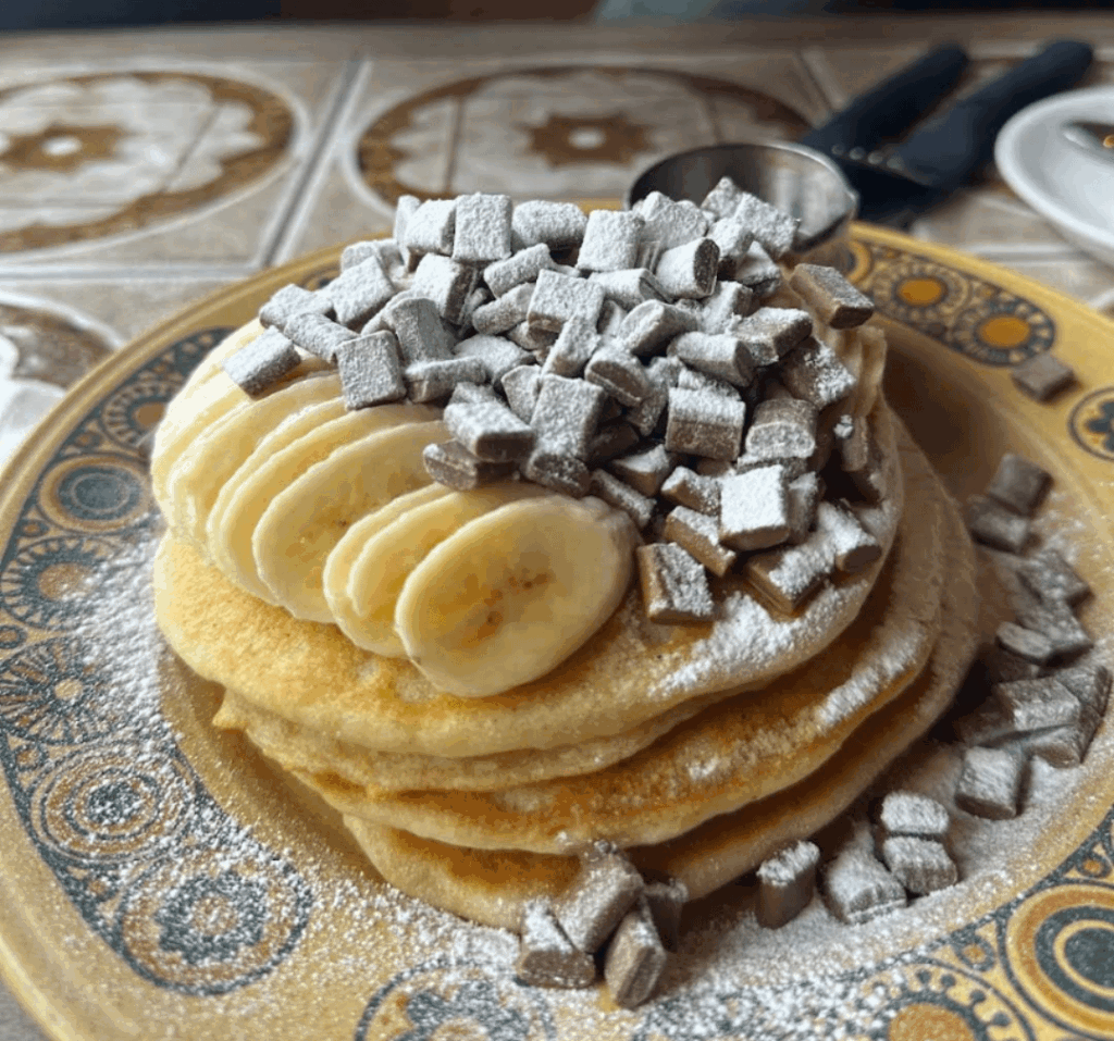 Chocolate chunk and banana American buttermilk pancakes estimate?