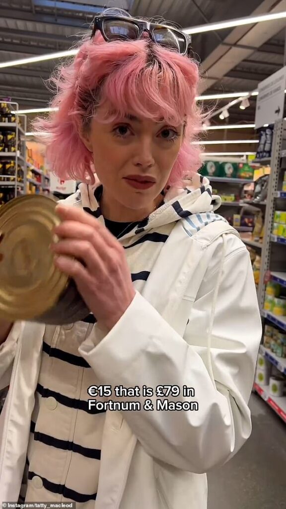 Tatty Macloud, a bilingual comedian who grew up in both Britain and France, shared a tour of French supermarket Carrefour on her Instagram page