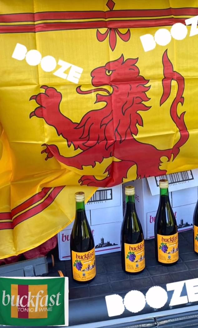 The TikTok video showing the Buckfast had the caption: 'Jam packed and Germany bound!'