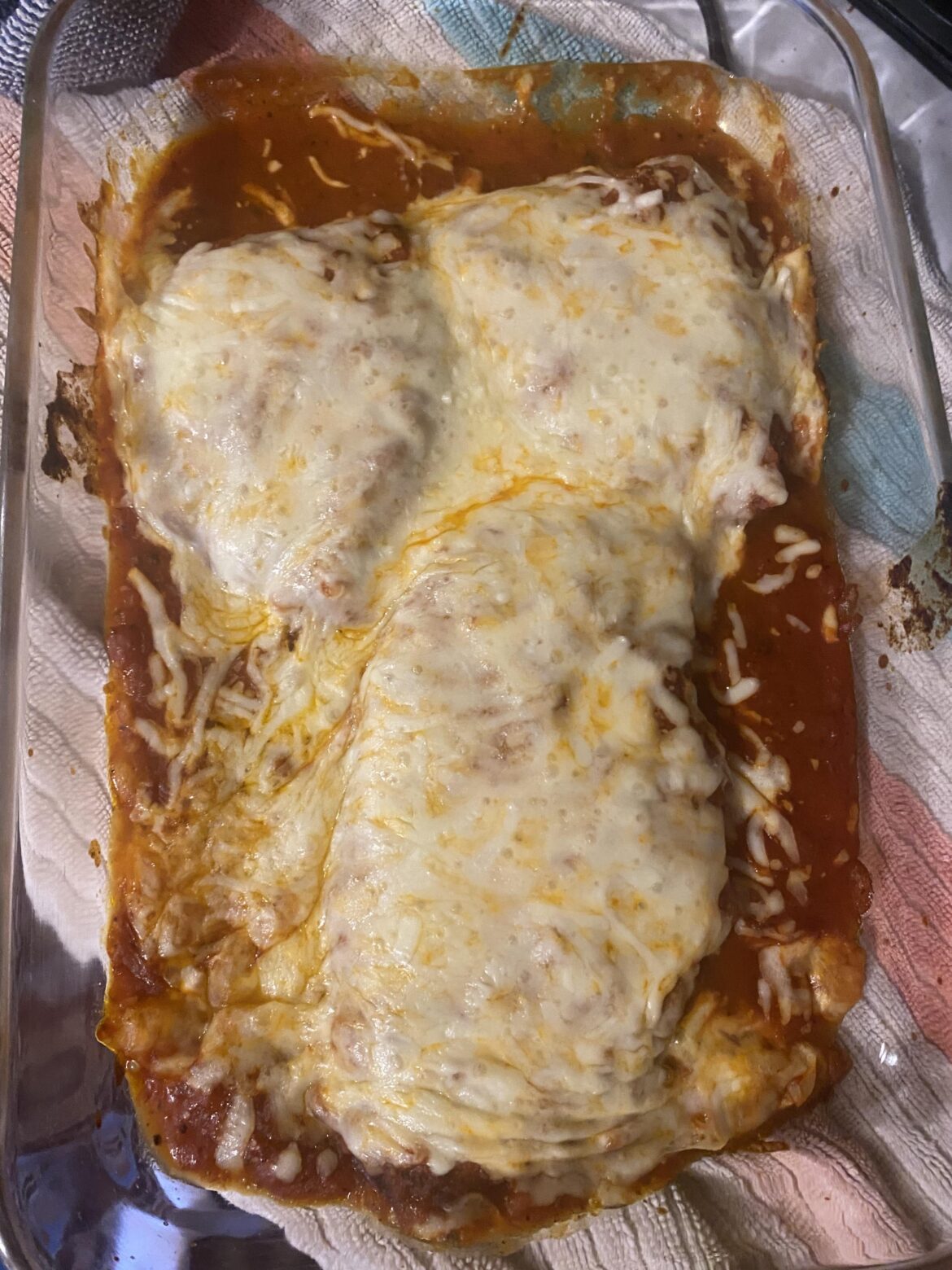 Accidentally baked my chicken parm into a dick