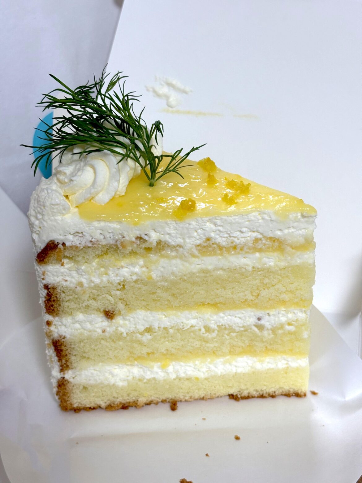 Lemon cake piece