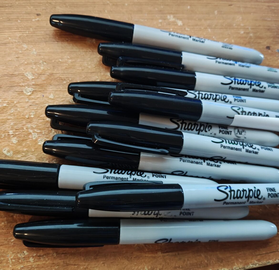 Found Twelve perfectly good Sharpies while cleaning my place today
