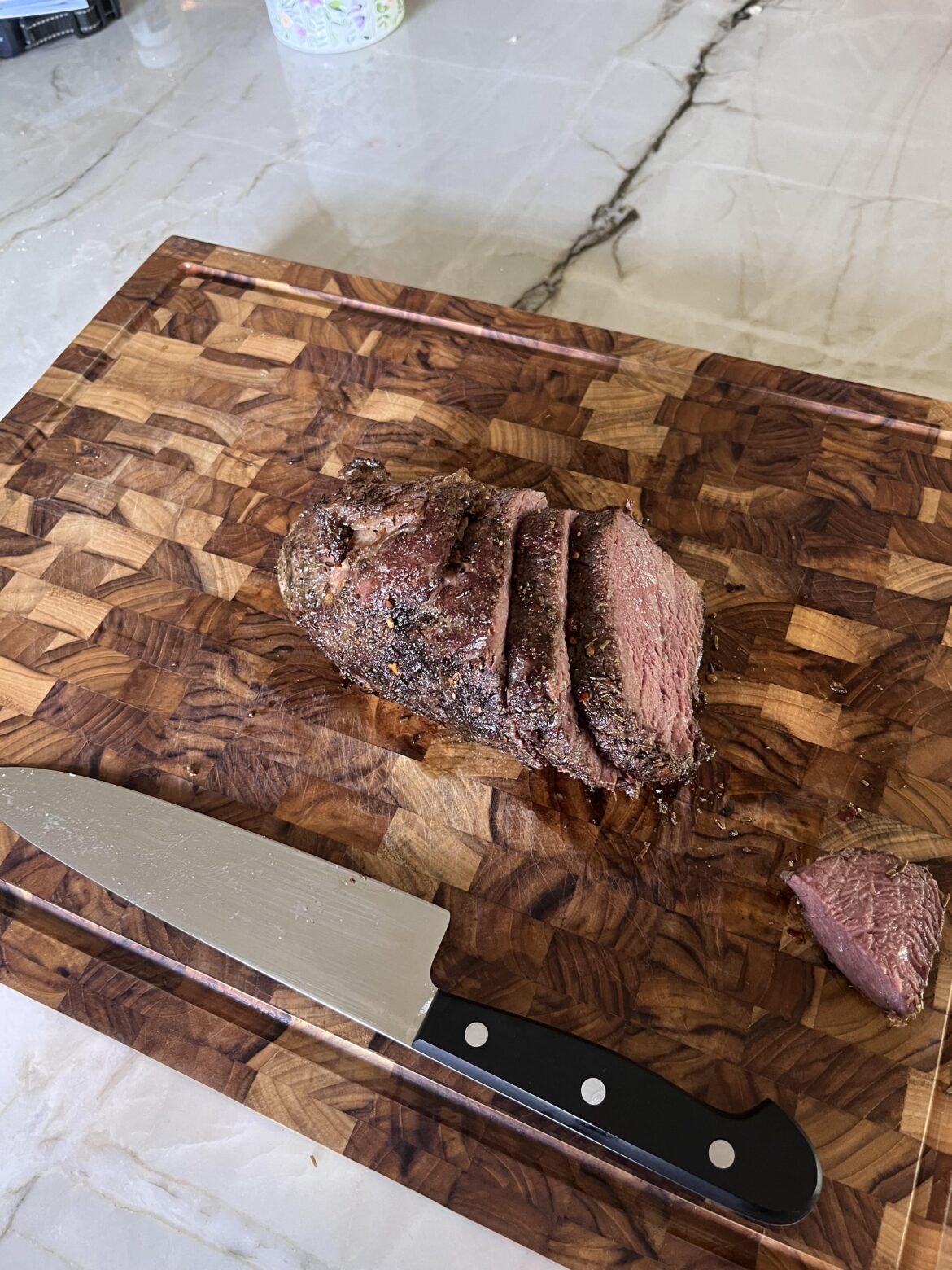 Friggin delicious Sir Charles Roast. 45 hours at 135, ice bath, pan sear with butter.