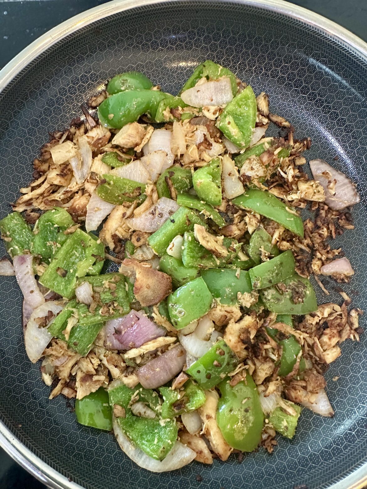 Teriyaki sauce mixed in after 🖤