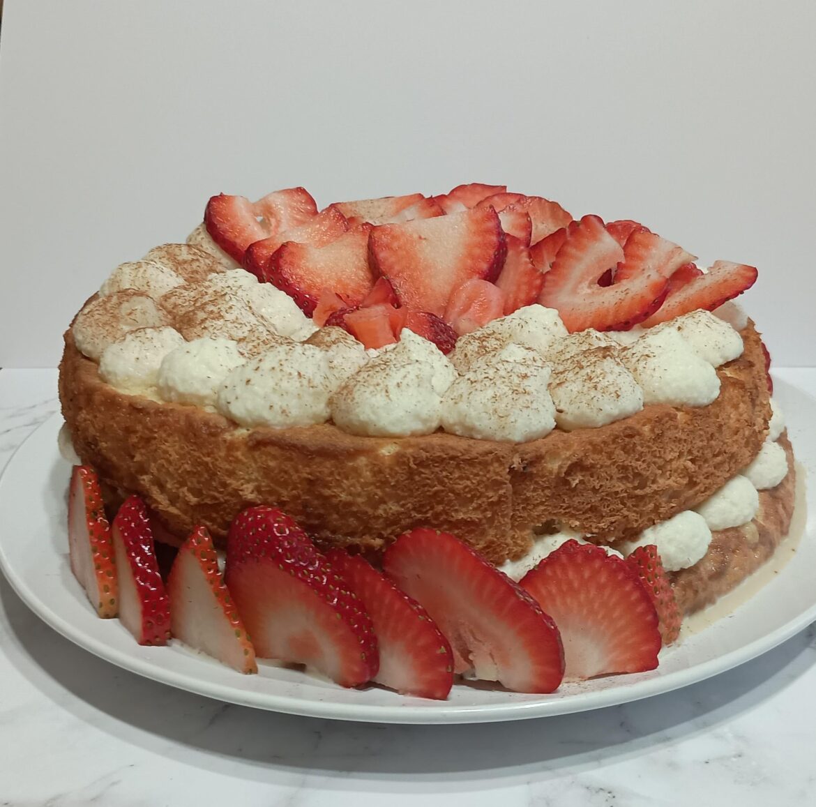 HBD AUNTY! I baked a tres leches for her 🍰🍓🐱