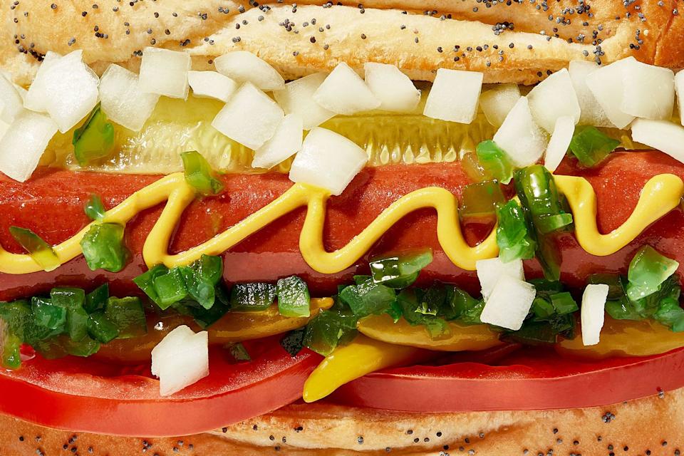 chicago style hot dog