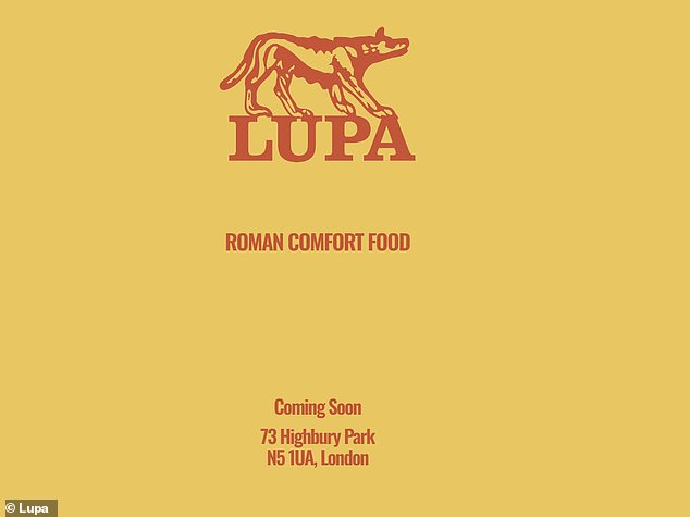Lupa is expected to focus on the 'beauty and simplicity' of 'Roman comfort food'