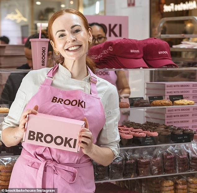 Bellamy, who has repeatedly denied plagiarising recipes from other bakers, is pictured in her popular inner-Brisbane store, Brooki Bakehouse