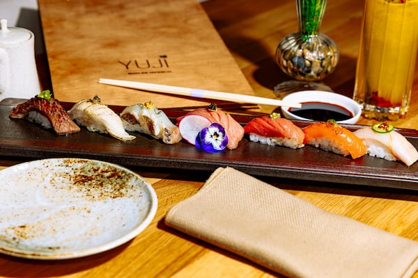You can dine on a selection of nigiri at Yuji Modern Japanese. (Courtesy of Xzavier Nanthavongsa/Yuji Modern Japanese)