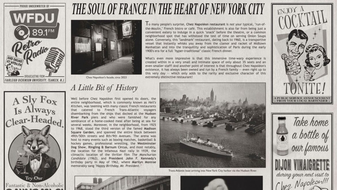 Chez Napoléon Lives On — With a Goth Bartender, a Dress Code and a Whole Lot of French Crankiness