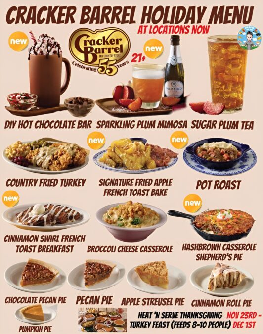 Cracker Barrel Holiday Menu 1