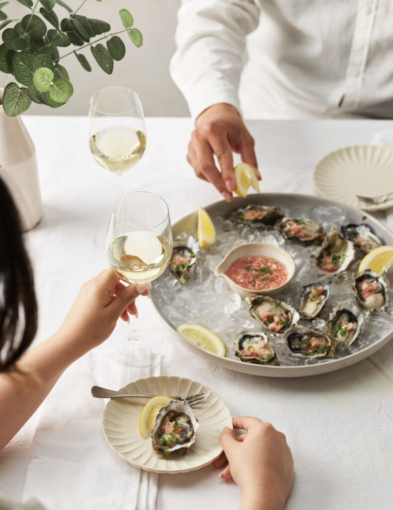 White wine and oysters. Photo: NZW