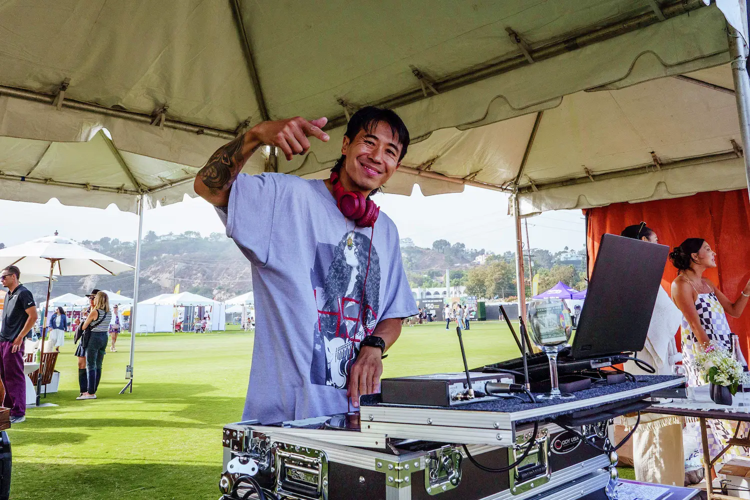 DJ performing at the VIP lounge at the 2025 Del Mar Wine + Food Festival event