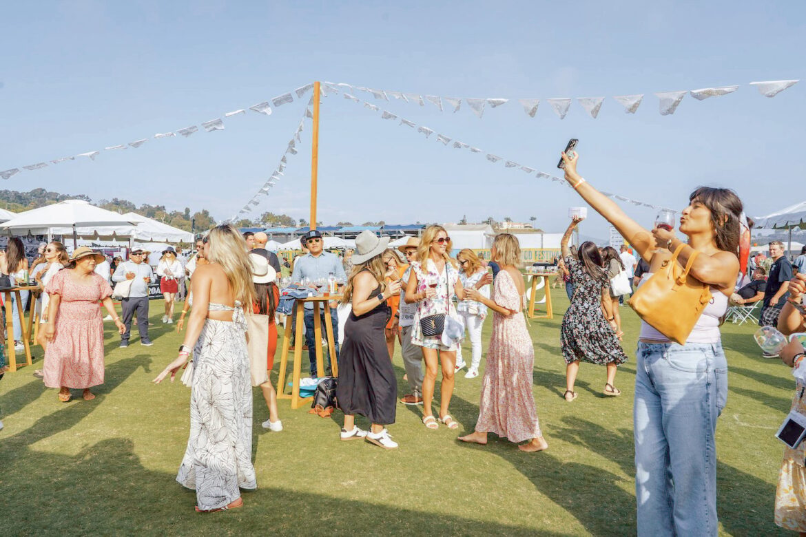 The Del Mar Wine + Food Festival Returns With Even Bigger Talent 2025 Del Mar Wine + Food Festival event featuring food and drink vendors at Surf Sports Park