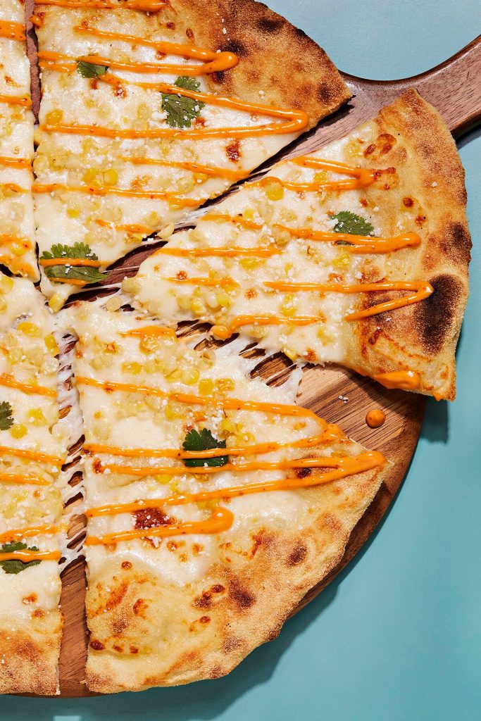 The street corn pizza at El Jefe Wood Fired Pizza