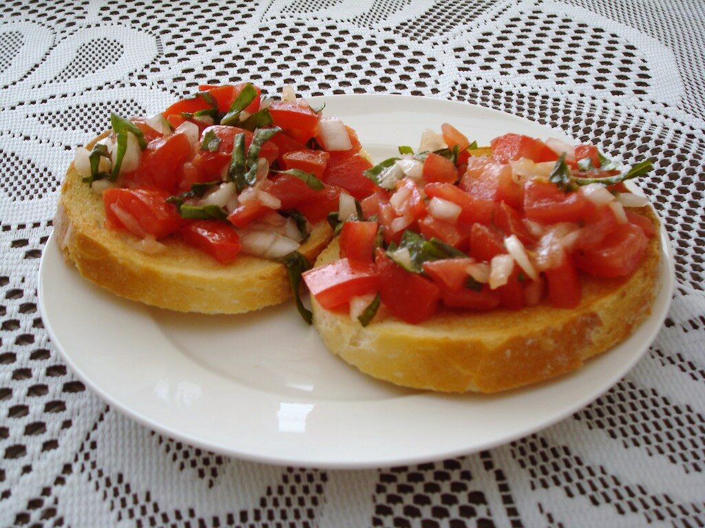 bruschetta for the Italian BBQ