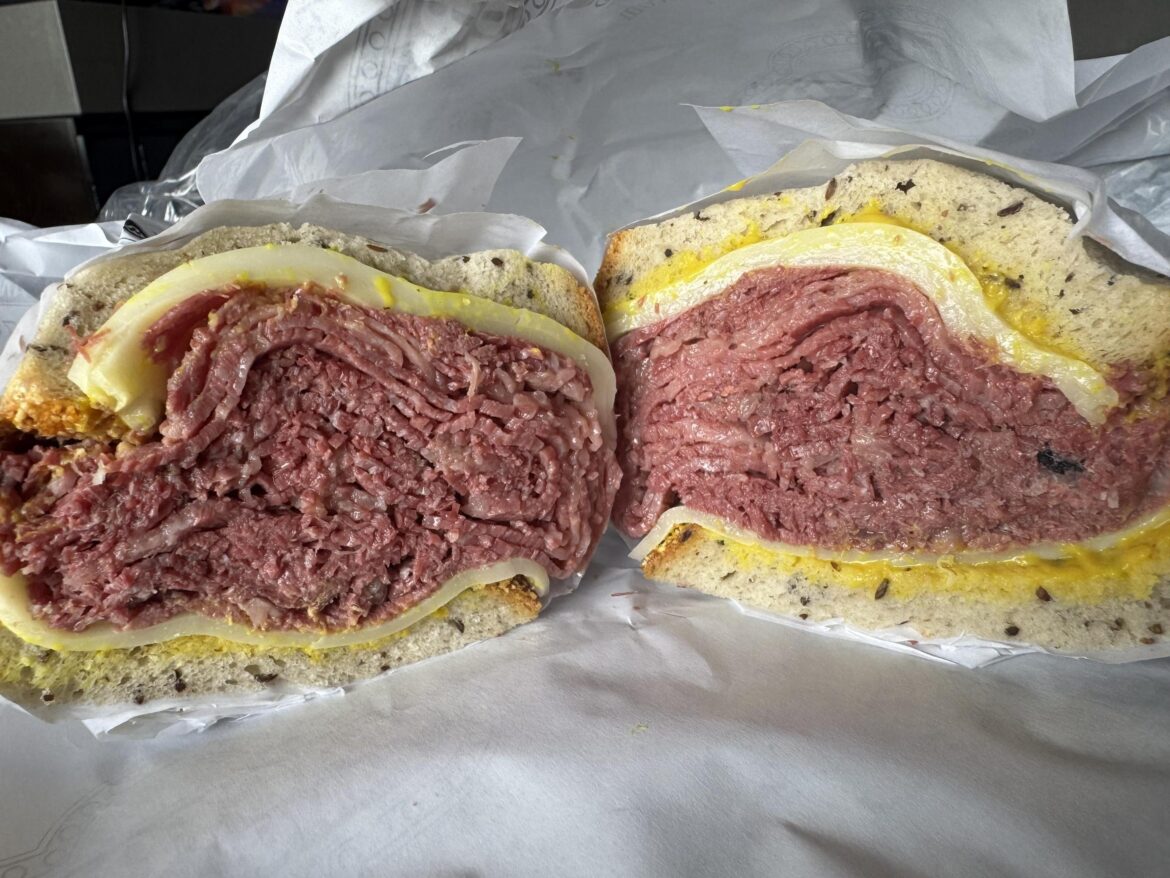 Hot Corned Beef from Factor’s Deli in LA