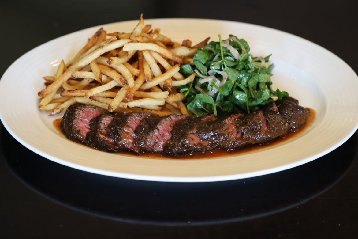 Steak frites at D.W. French in the Fenway.
