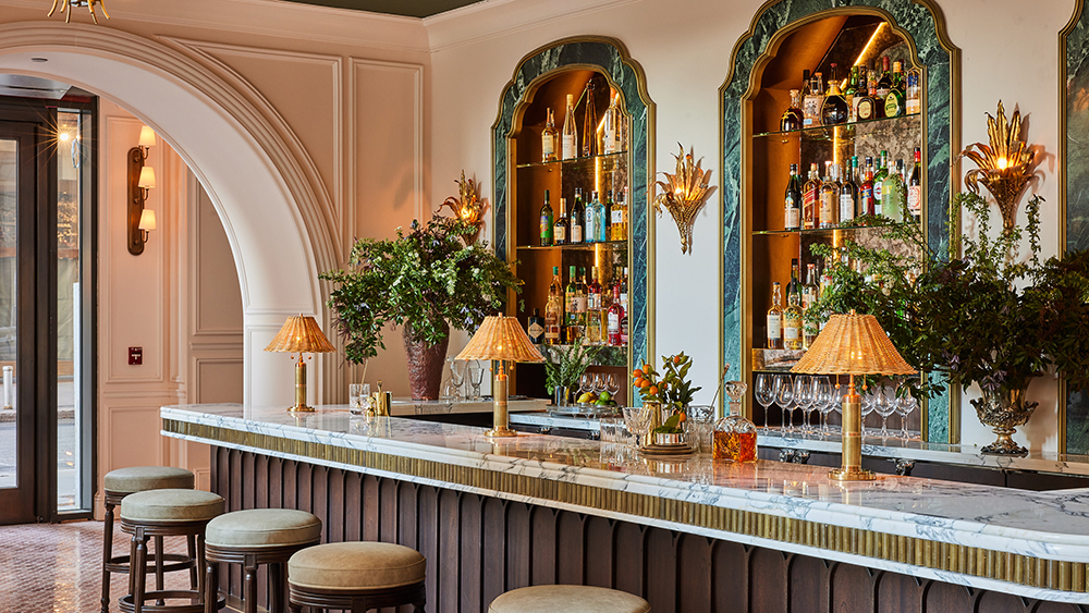 The bar at La Marchande