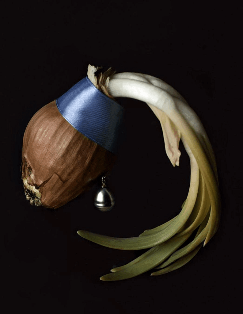 Onion with pearl earring