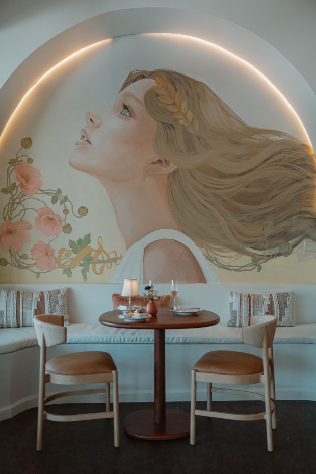 Tiburon's Troya features a mural by San Francisco artist Yalcin...