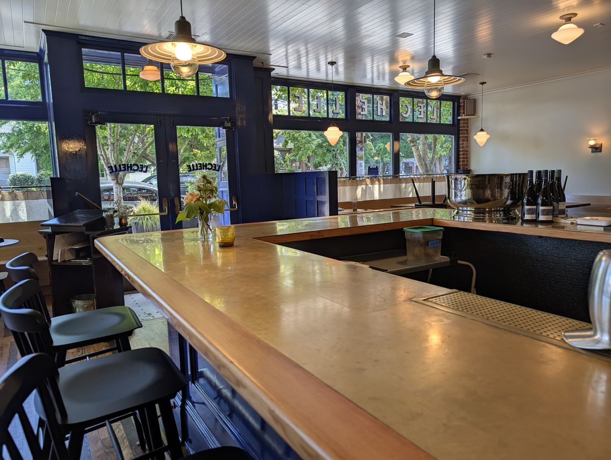 The interior of L’Echelle in Portland, Oregon.