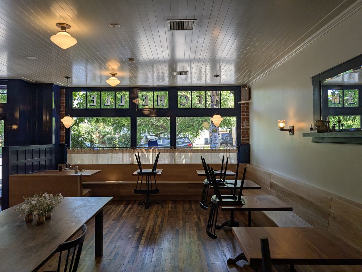 The interior of L’Echelle in Portland, Oregon.