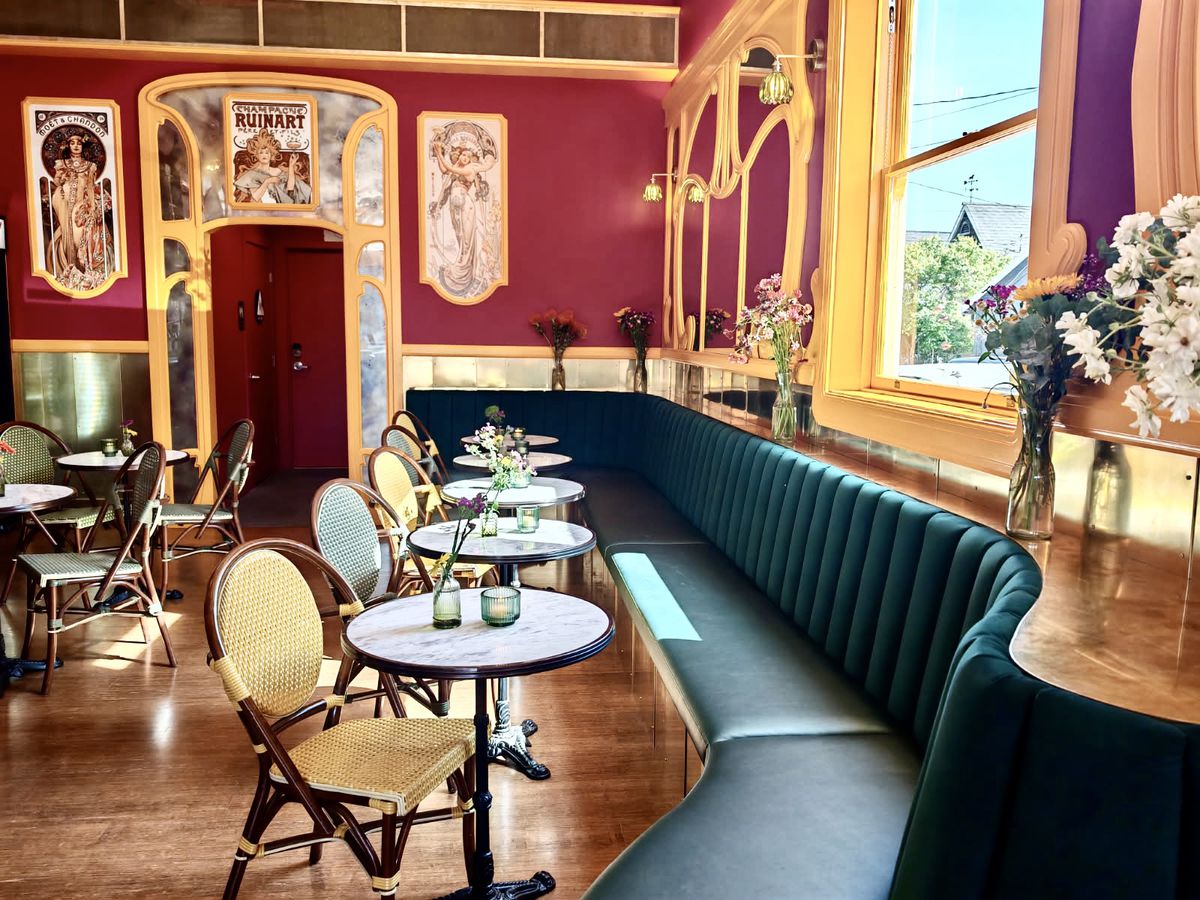 Chairs in a restaurant.