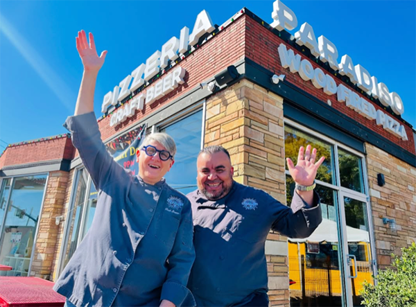 Ruth Gresser (left) with Carlos Delgado