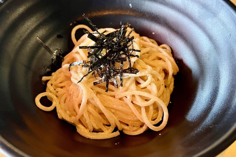 DaVinci & Yu fuses Asian and Italian food on East Passyunk Avenue Cacio e Pepe e miso has chitarra pasta cooked with Pecorino-Romano, Sichuan peppercorn, dandelion miso, and cream at DaVinci & Yu, 1819 E. Passyunk Ave.