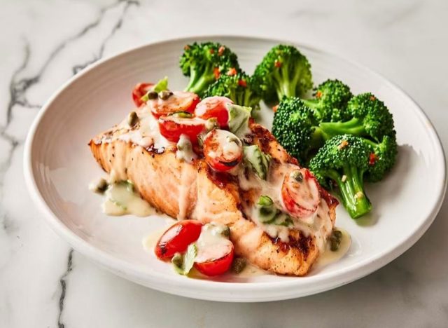 plate of Carrabba's salmon meal