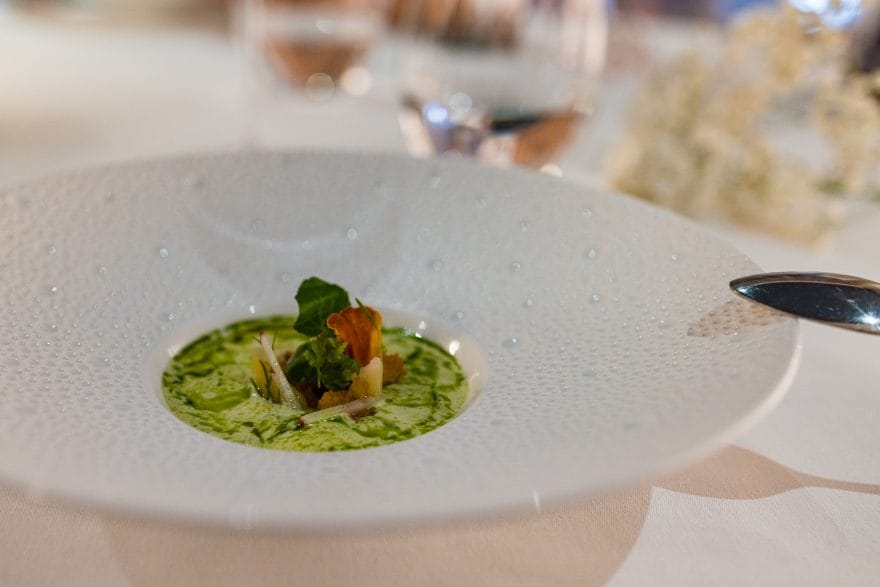 Part of the nine course meal at Restaurant 1741
