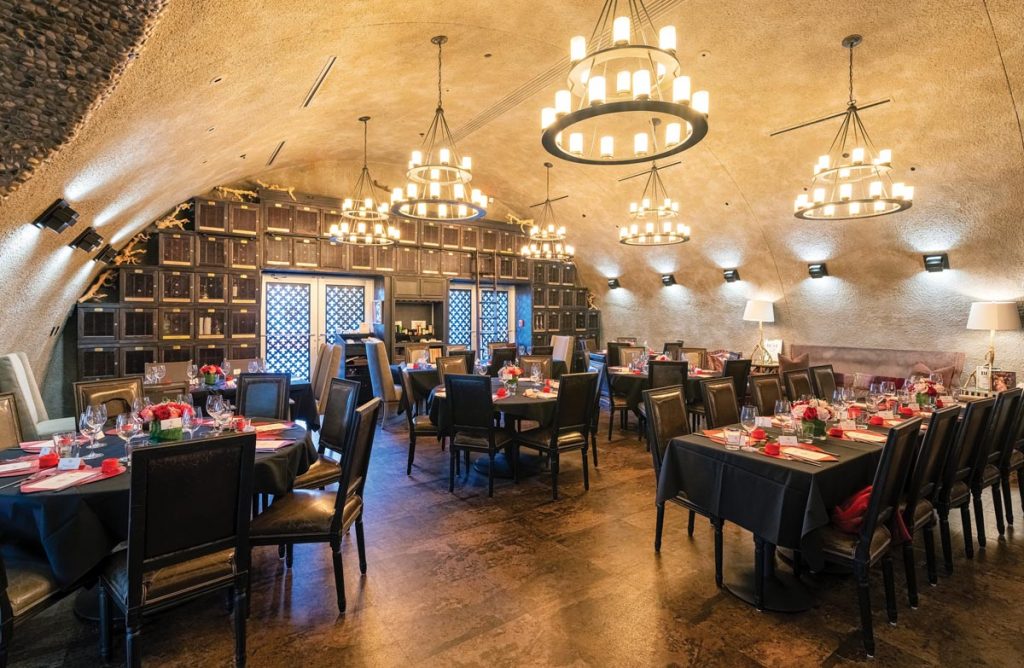 The Cave Bistro & Wine Bar in North Naples was the site of a Naples Bailliage multicourse dinner, featuring Syrah pairings. Photo by Nick Shirghio