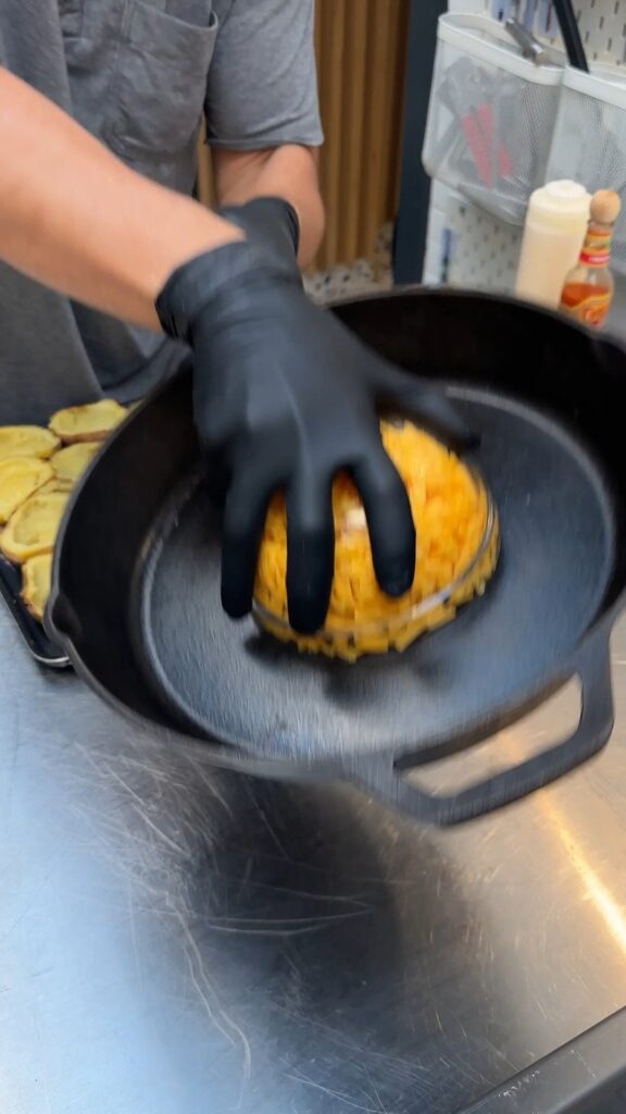 Potatoes and cheese instead of a tortilla