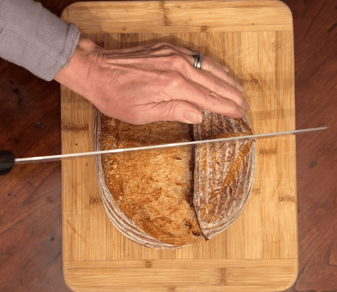 I thought this sourdough was going to be over proofed - Surprise!!