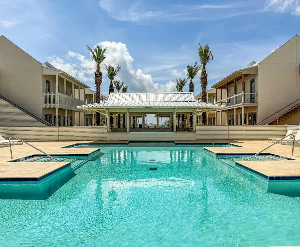 The pool and tikki bar at the new Pass Bungalows in Pass Christian will be a popular place for a swim and a cold drink.