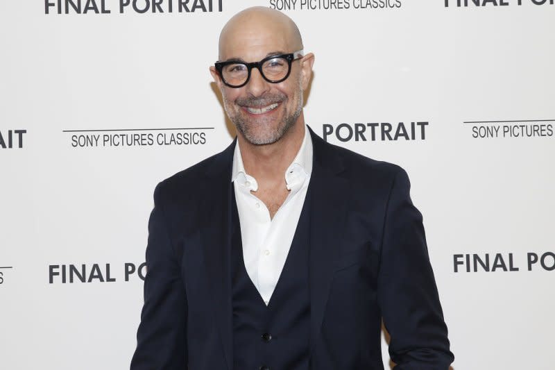 Stanley Tucci arrives on the red carpet at the "Final Portrait" New York screening at the Guggenheim Museum in 2018 in New York City. File Photo by John Angelillo/UPI