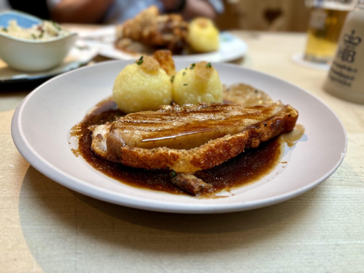 Schweinebraten with Kartoffelknödeln