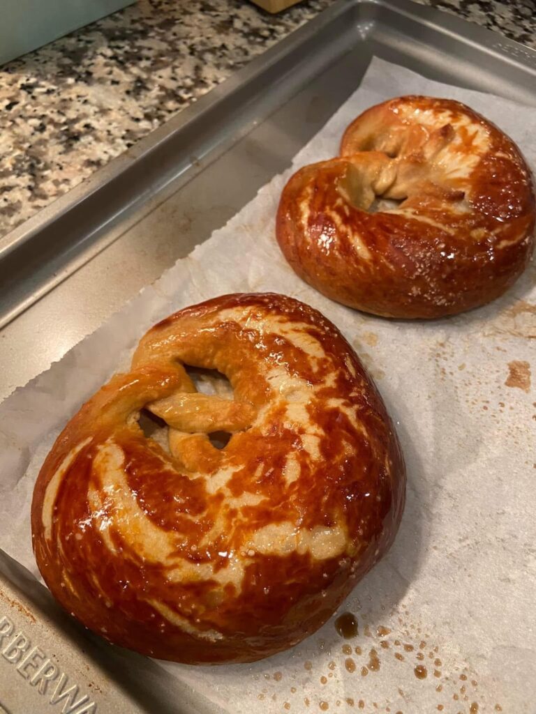 1 Year Progression of Sourdough Pretzels (Before and After)