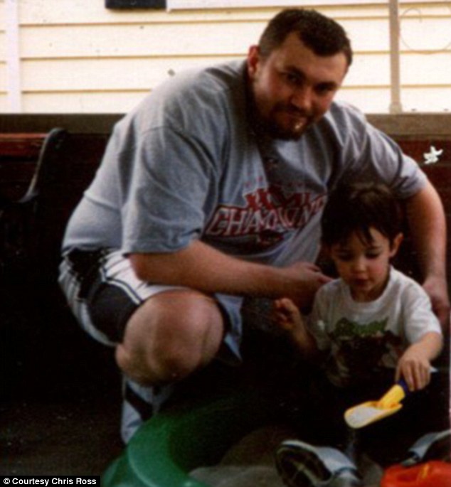 Downward spiral: He began gaining weight in high school when he worked as a waiter and then a chef. By the end of his freshman year of college, he had packed on around 30lbs