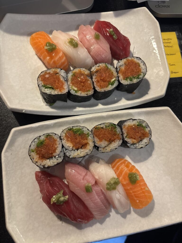 Perks of working at a handroll bar