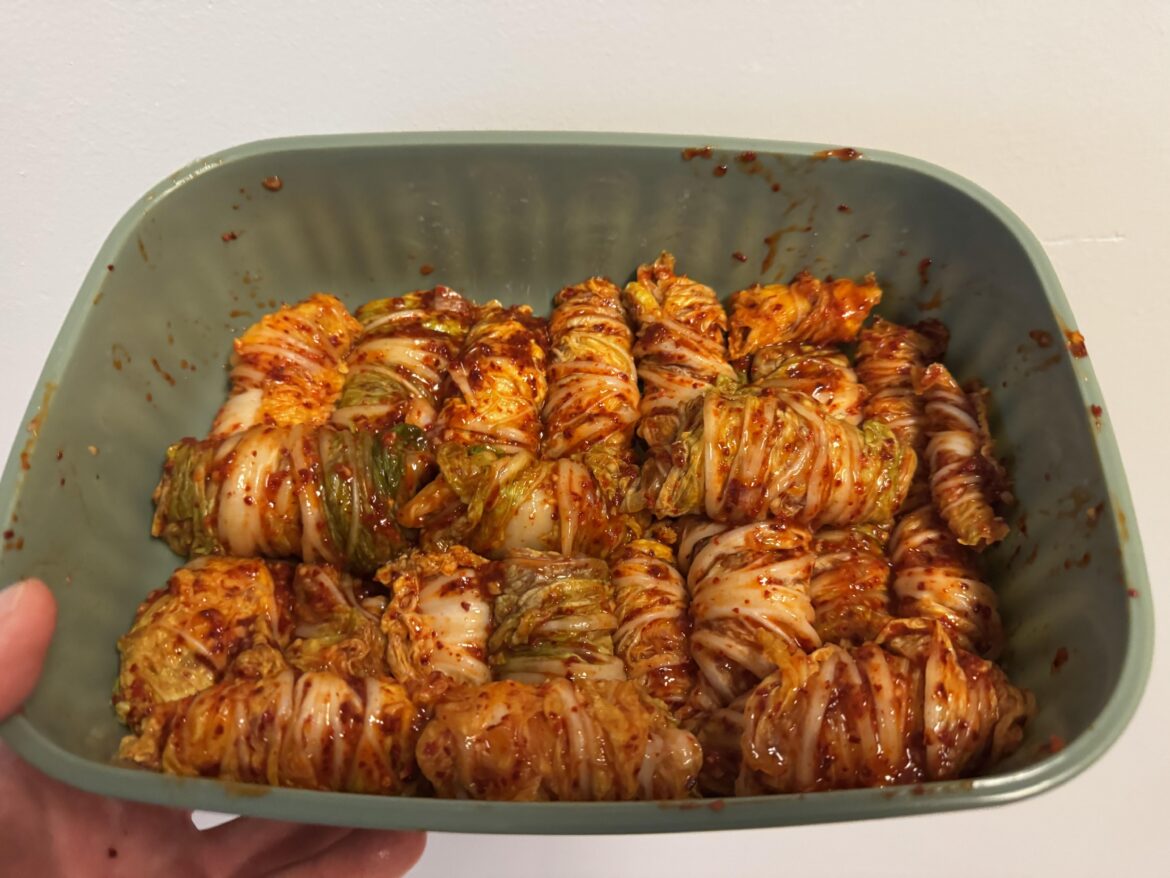 Anyone else like rolling their kimchi like this?