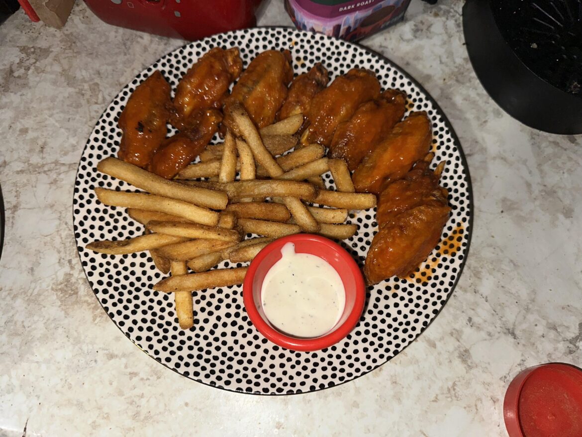 Broke in the new deep fryer.