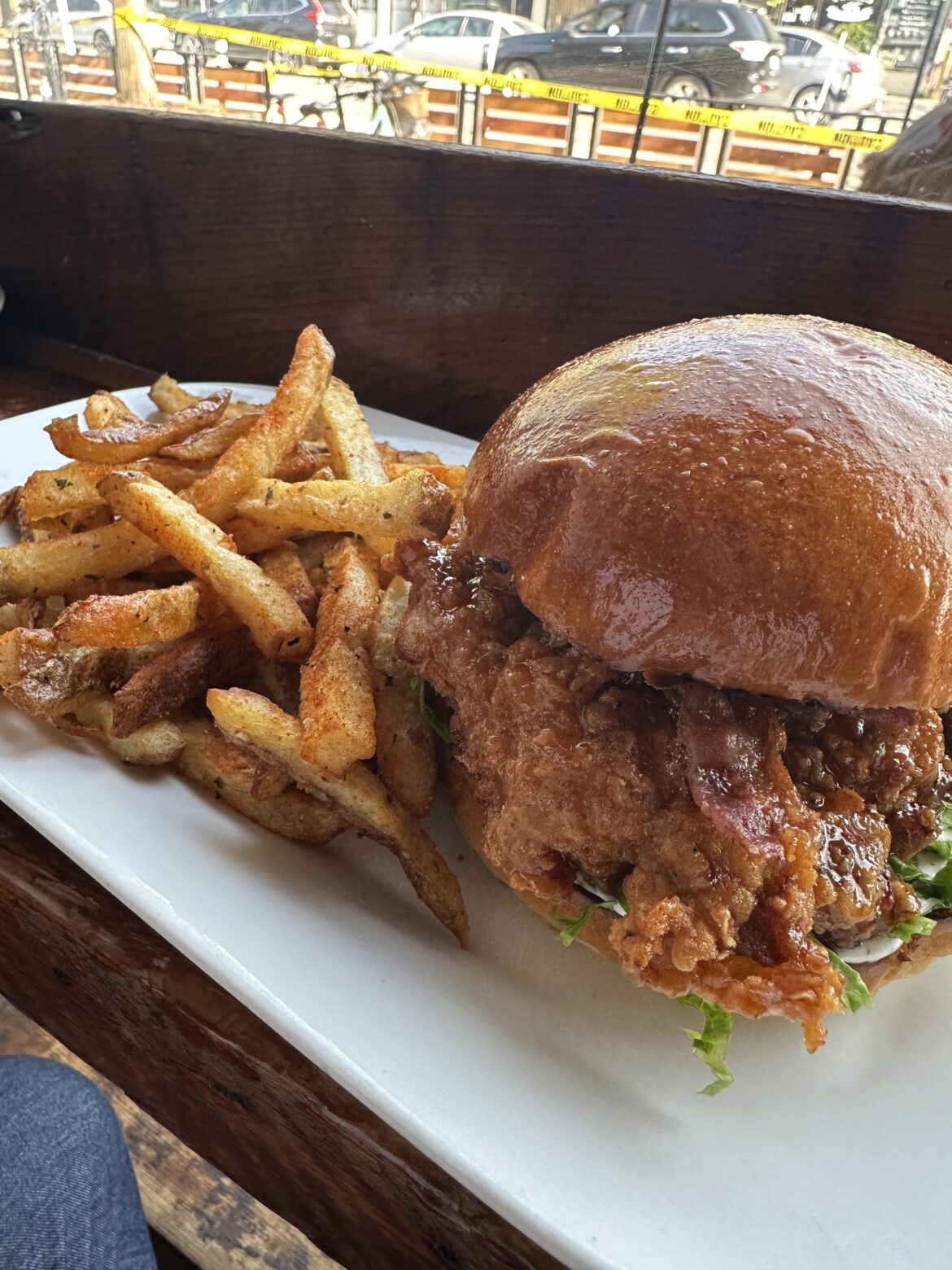 This is the best fried chicken sandwich I ever had. At the wren.
