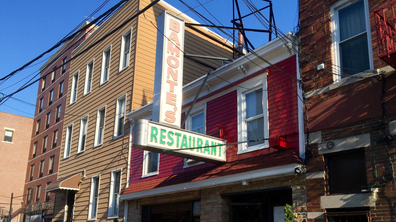 Bamonte's Restaurant on a Brooklyn street